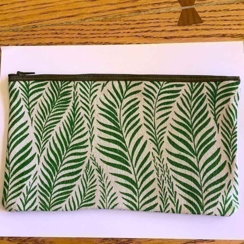 Botanical print clutch purse